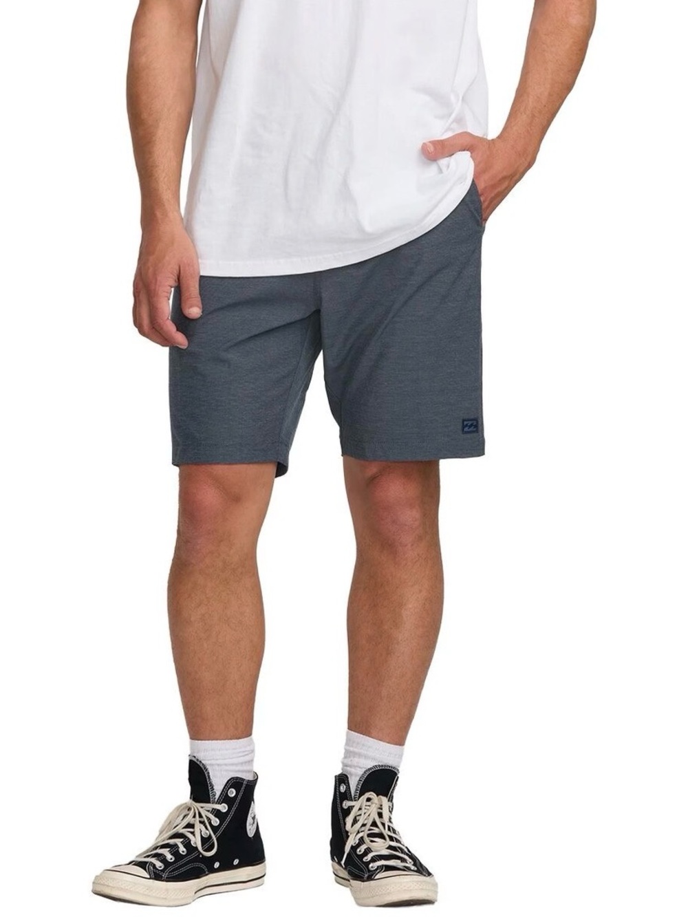Billabong Men's Dark Heather Gray Athletic Hybrid Shorts